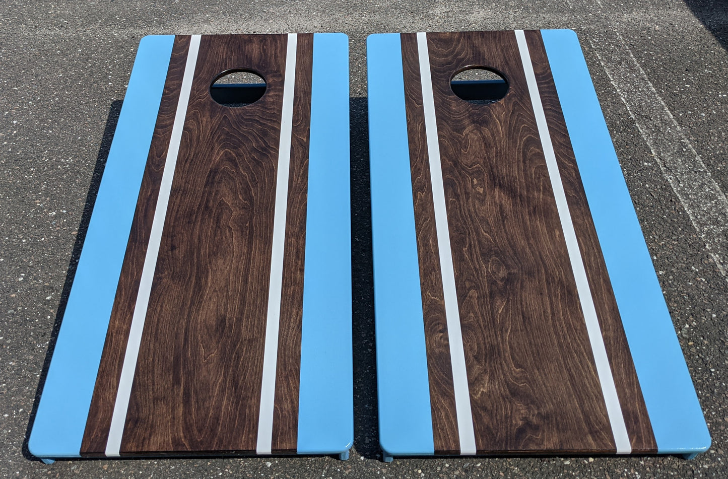 Reverse Surfer Stripe Cornhole Boards