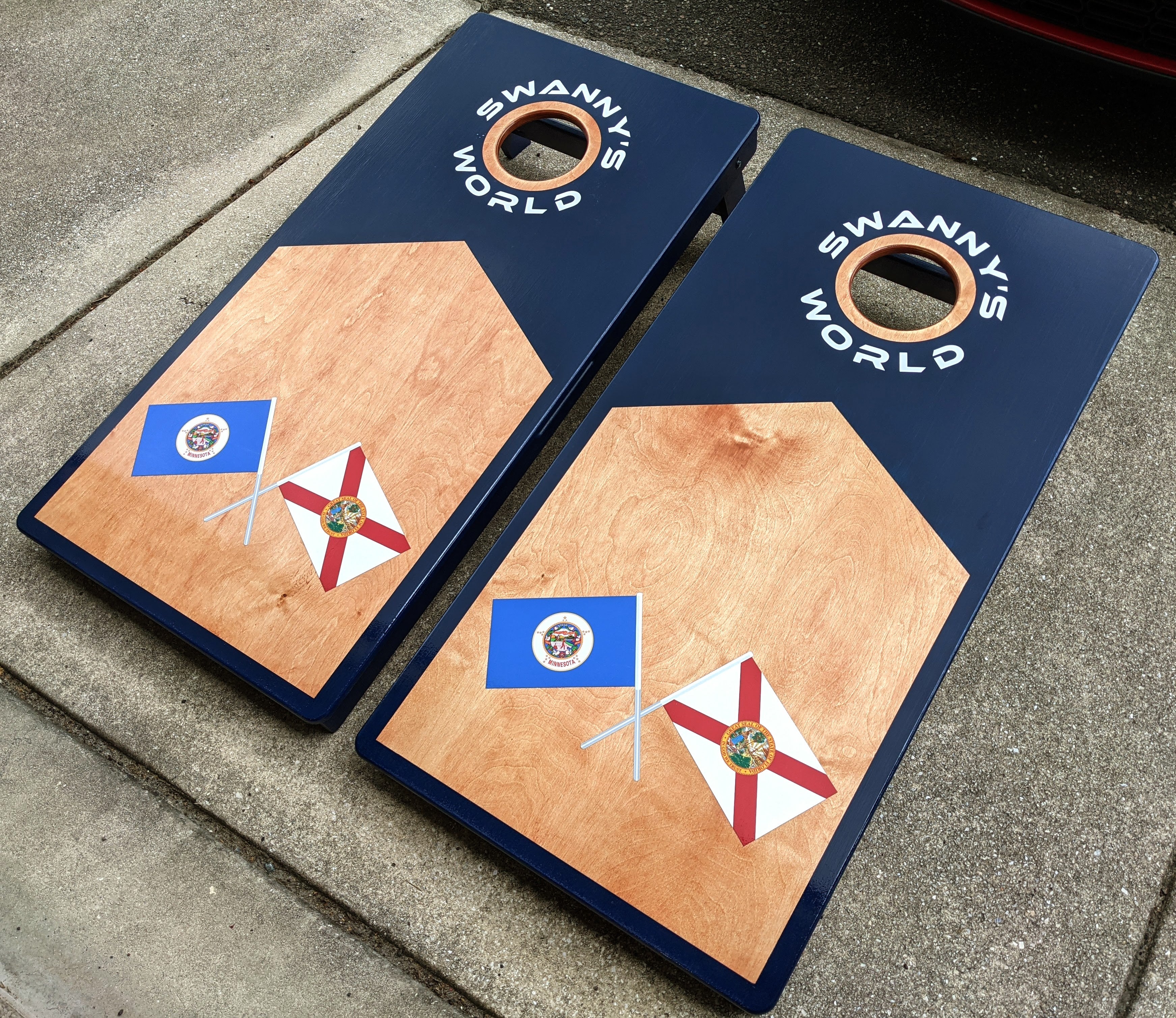 Houston Astros 3 Stripes Cornhole Wraps - Set of 2