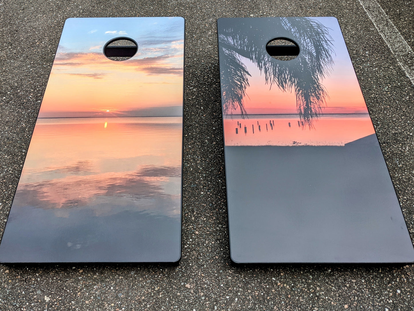 Sunrise Sunset Cornhole Boards