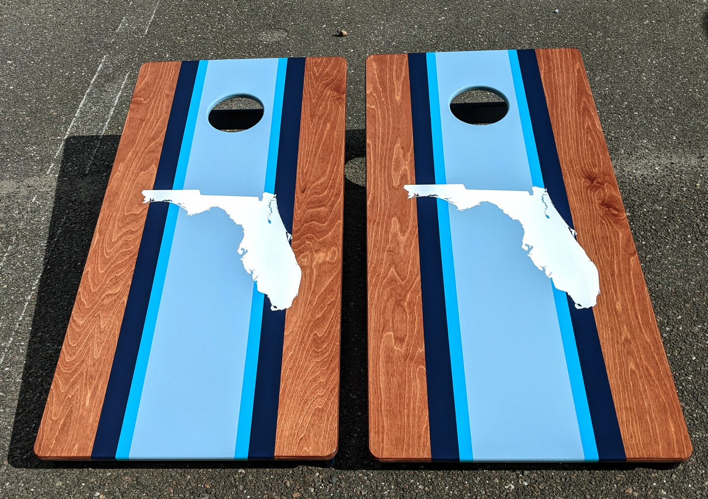 Surfer stripe add state Cornhole Boards