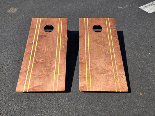 Custom Cornhole Boards - Hand stained and painted