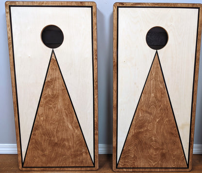 Custom Cornhole Boards - Hand stained and painted