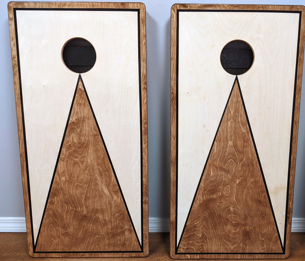 Double Stain Triangle Cornhole Boards