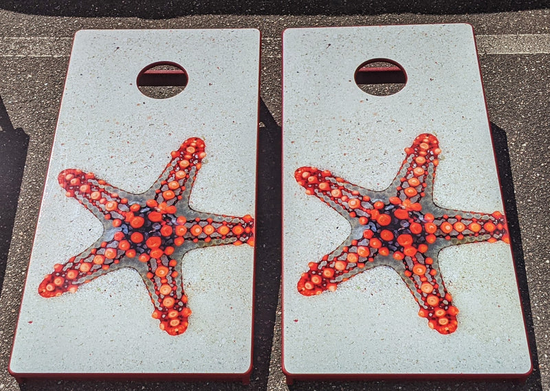 Red Starfish Cornhole Boards
